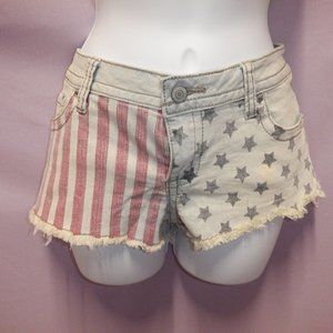Rue 21 American Flag Denim Shorts 9/10